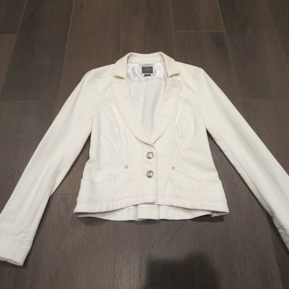 New Armani Exchange Cropped Blazer Jacket Sz S